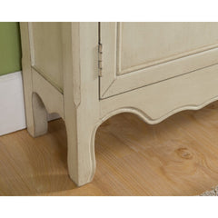 35.25'' Tall 2 Door Accent Cabinet Two Drawers and An Interior Shelf Behind Two Doors