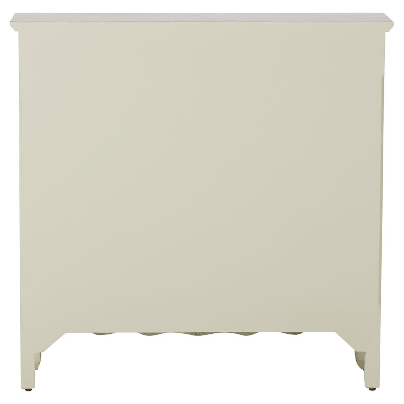 35.25'' Tall 2 Door Accent Cabinet Two Drawers and An Interior Shelf Behind Two Doors
