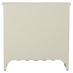 35.25'' Tall 2 Door Accent Cabinet Two Drawers and An Interior Shelf Behind Two Doors