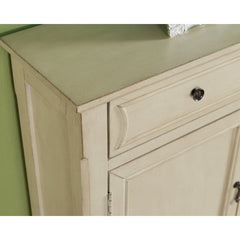 35.25'' Tall 2 Door Accent Cabinet Two Drawers and An Interior Shelf Behind Two Doors