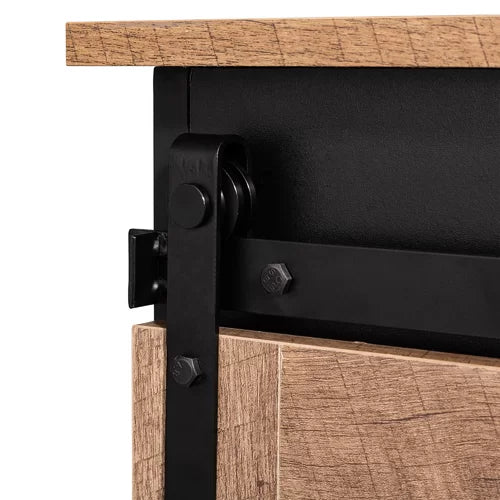 Wine Bar Cabinet Rustic Styling Sliding Door Solid Manufactured Wood