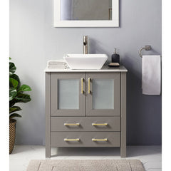 1 - Single Bathroom Vanity Set This Modern Bathroom Vanity Has A High-Cost Performance Perfect for Bathroom, Kitchen