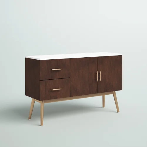 Blairsville 47.25'' Wide 2 Drawer Buffet Table Features a Cabinet and Pair of Drawers