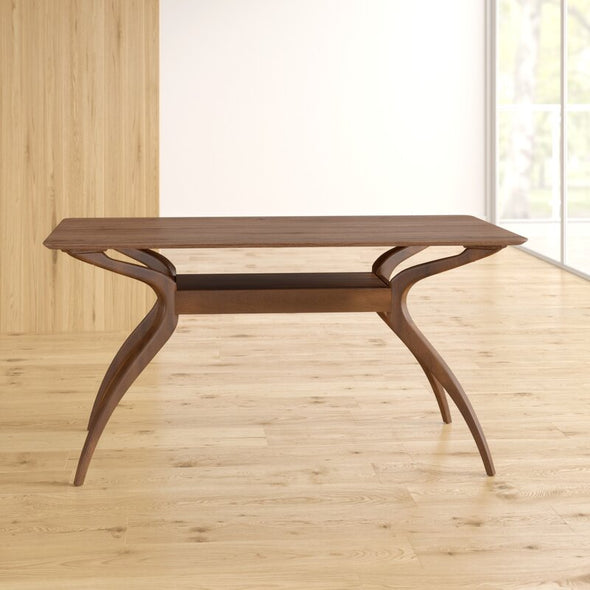 Natural Walnut 59.06'' Dining Table Perfect for Sitting Down to A Meal in A Modern Style