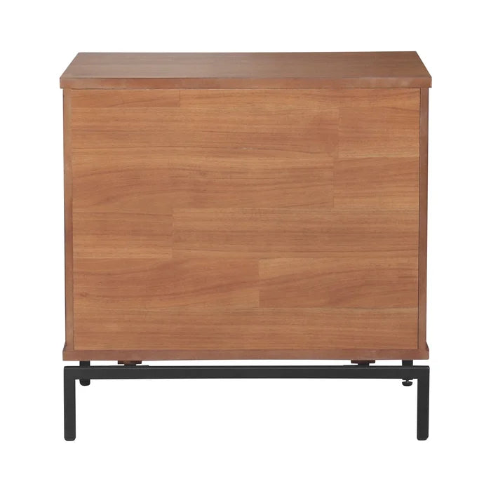 Blanco 24'' Tall 1 - Drawer Nightstand in Dark Brown Modern Design