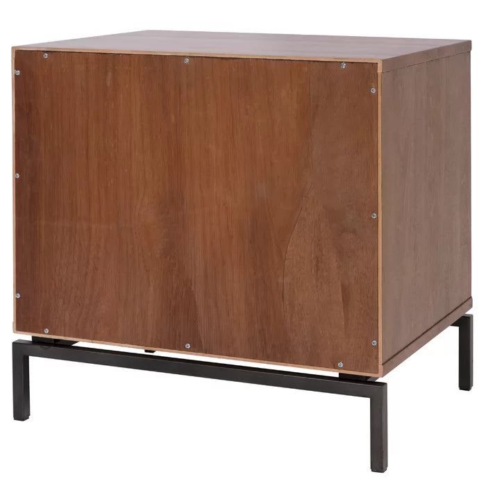Blanco 24'' Tall 1 - Drawer Nightstand in Dark Brown Modern Design