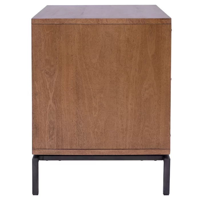 Blanco 24'' Tall 1 - Drawer Nightstand in Dark Brown Modern Design