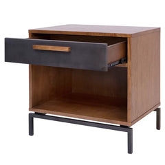 Blanco 24'' Tall 1 - Drawer Nightstand in Dark Brown Modern Design