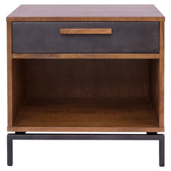 Blanco 24'' Tall 1 - Drawer Nightstand in Dark Brown Modern Design