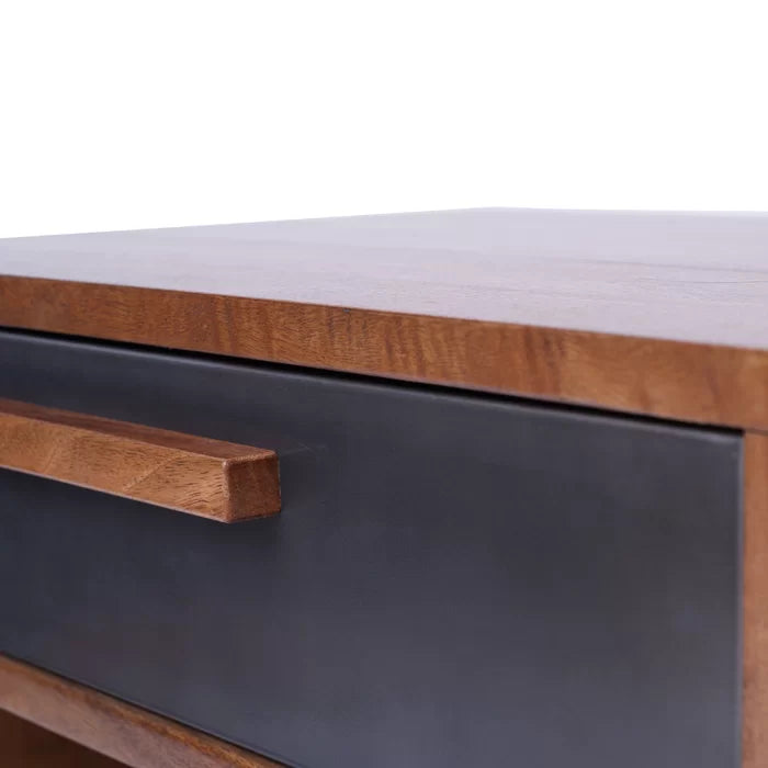 Blanco 24'' Tall 1 - Drawer Nightstand in Dark Brown Modern Design