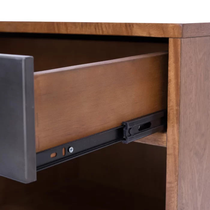 Blanco 24'' Tall 1 - Drawer Nightstand in Dark Brown Modern Design