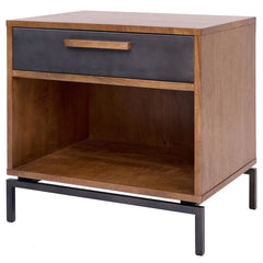 Blanco 24'' Tall 1 - Drawer Nightstand in Dark Brown Modern Design