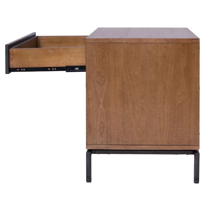 Blanco 24'' Tall 1 - Drawer Nightstand in Dark Brown Modern Design