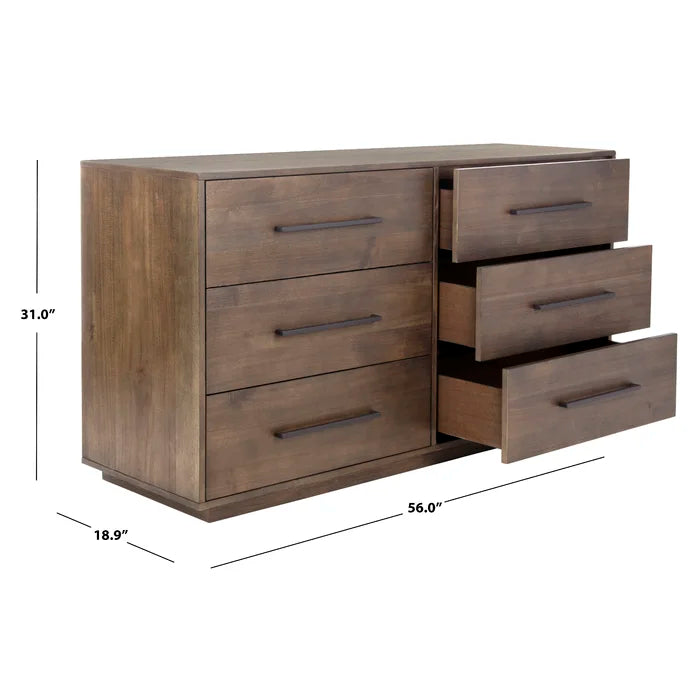Bloomfield 6 Drawer 56'' W Dresser Time Honored Quality and Craftsmanship Design