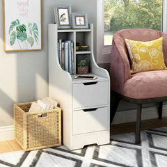 White Blouin 31.5'' Tall 2 - Drawer Nightstand Provide Storage Space