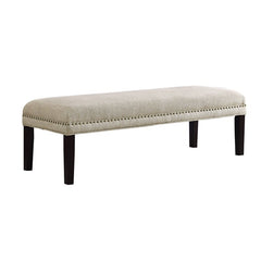 Upholstered Bench Stylish Wrapped in Solid-Hued Upholstery