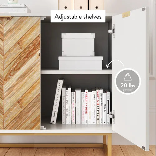White Gold Bodeswell 31.5 Tall Steel 2 Door Accent Cabinet Indoor Design