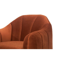 Stax Rust Polyester Boevange-Sur-Attert 34'' Wide Armchair