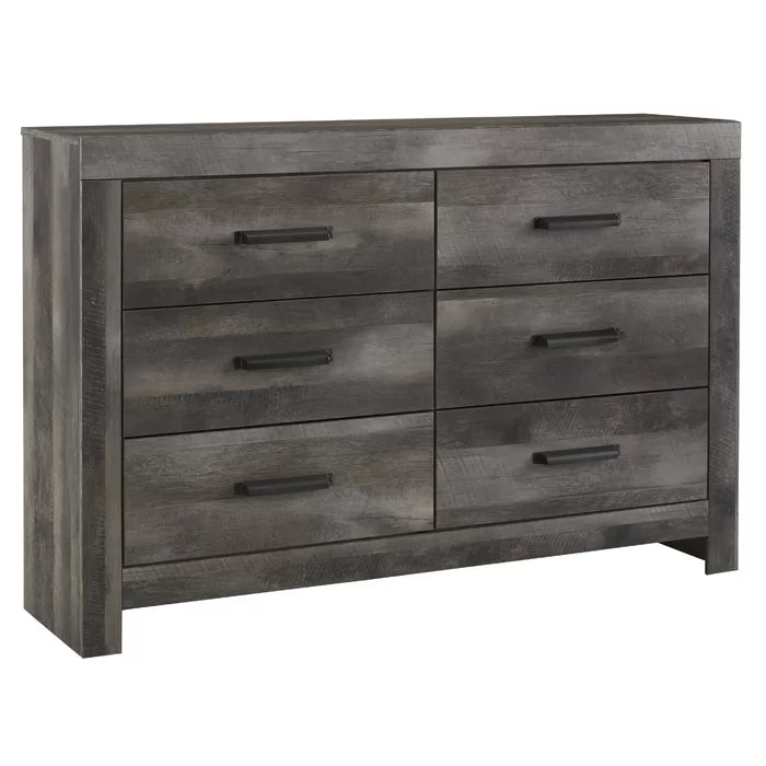 Bolivar 6 Drawer 60.75'' W Double Dresser with Mirror Minimalist Chic Profile