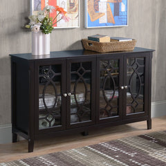 Black 54'' Wide Sideboard Creating A Stylish Storage Modern Sideboard Fits Nicely with Any Decor and Can Be Used in the Kitchen