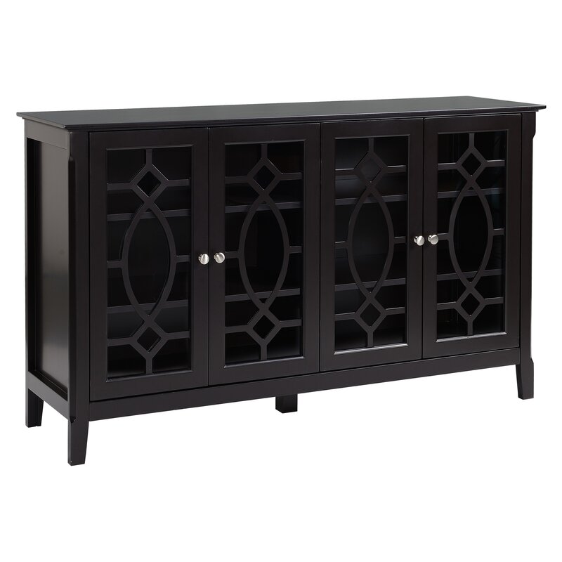 Black 54'' Wide Sideboard Creating A Stylish Storage Modern Sideboard Fits Nicely with Any Decor and Can Be Used in the Kitchen