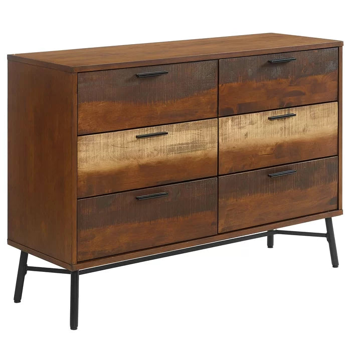 Borman 6 Drawer 47'' W Double Dresser Wood Features an Easy Wipe Clean
