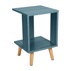 Solid Wood Blue Bosiljka 17.3'' Tall Nightstand Modern Style