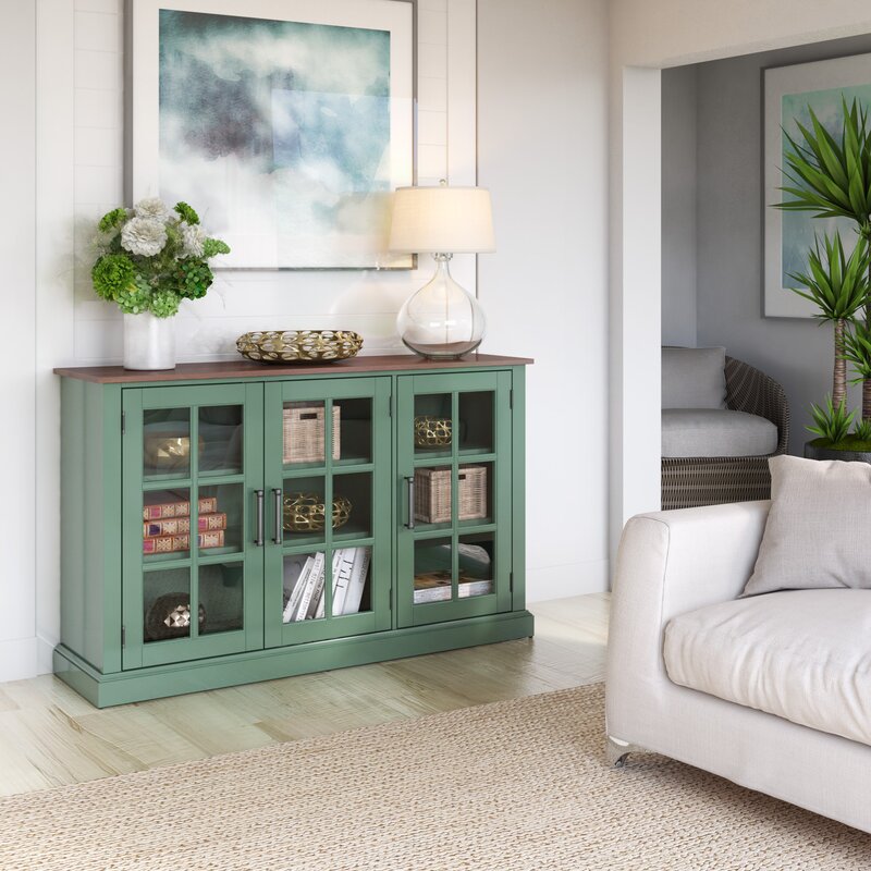 55'' Wide Sideboard Perfect Upgrade To Your Living Room and Hold Most Flat-Screen TVs up to 60" and 75 Pounds