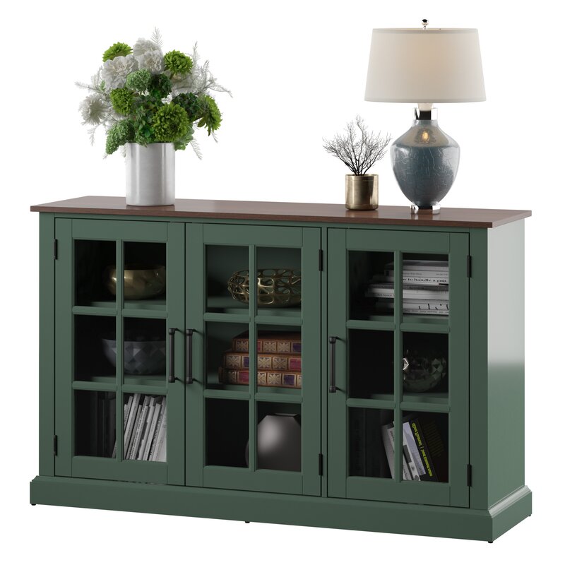 55'' Wide Sideboard Perfect Upgrade To Your Living Room and Hold Most Flat-Screen TVs up to 60" and 75 Pounds