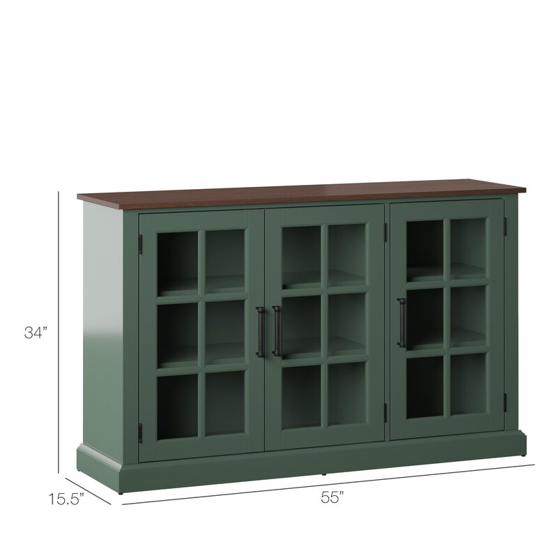 55'' Wide Sideboard Perfect Upgrade To Your Living Room and Hold Most Flat-Screen TVs up to 60" and 75 Pounds