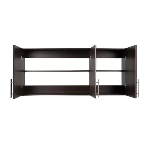 Espresso Bovey 24" H x 54" W x 12" D Wall Cabinet Adjustable Shelving