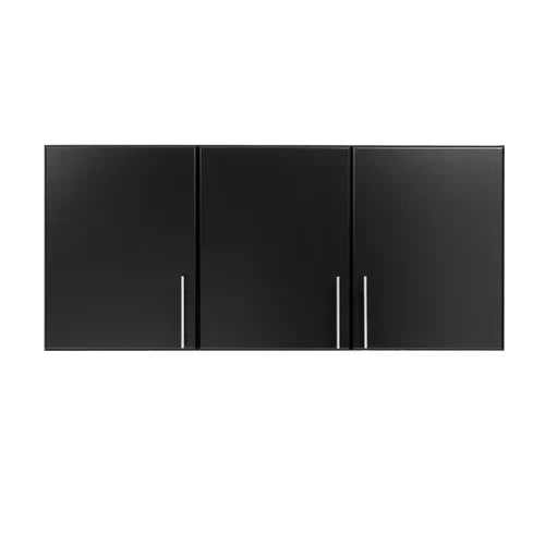 Black 24" H x 54" W x 12" D Wall Cabinet Two Adjustable Shelves Perfect For Storing