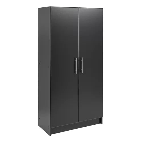 Black 65" H x 32" W x 16" D Storage Cabinet Perfect Storage Shed Organized And Optimized