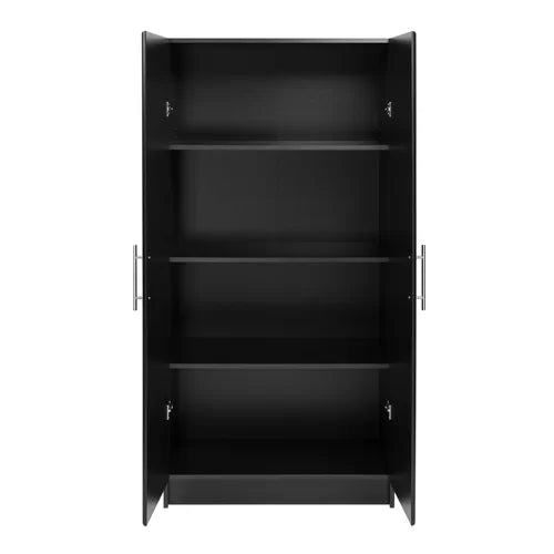 Black 65" H x 32" W x 16" D Storage Cabinet Perfect Storage Shed Organized And Optimized