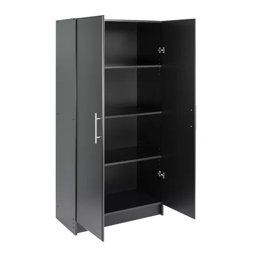 Black 65" H x 32" W x 16" D Storage Cabinet Perfect Storage Shed Organized And Optimized
