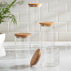 4 Piece Storage Jar Set Stylish Element to your Kitchen with This Sleek Look