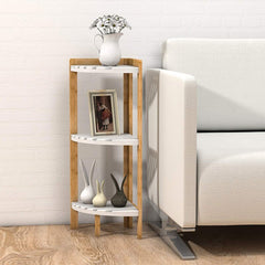 30.83'' H x 11.22'' W Corner Bookcase Corner Shelf Can Be Used in the Bathroom, Living Room, and Bedroom for Corner Storage