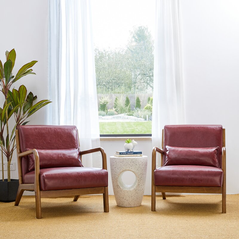 Bradley 26'' Wide Armchair Accent Armchair Features a Sleek silhouette