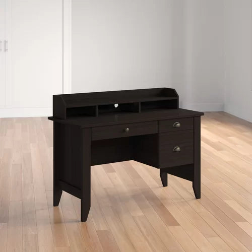 Espresso Braesen Executive Desk with Hutch Crafted from Manufactured Wood