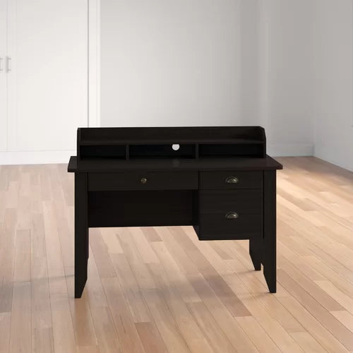 Espresso Braesen Executive Desk with Hutch Crafted from Manufactured Wood