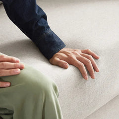 Beige Linen Braleigh 85.43'' Linen Flared Arm Sofa Mid Century Modern Sofa