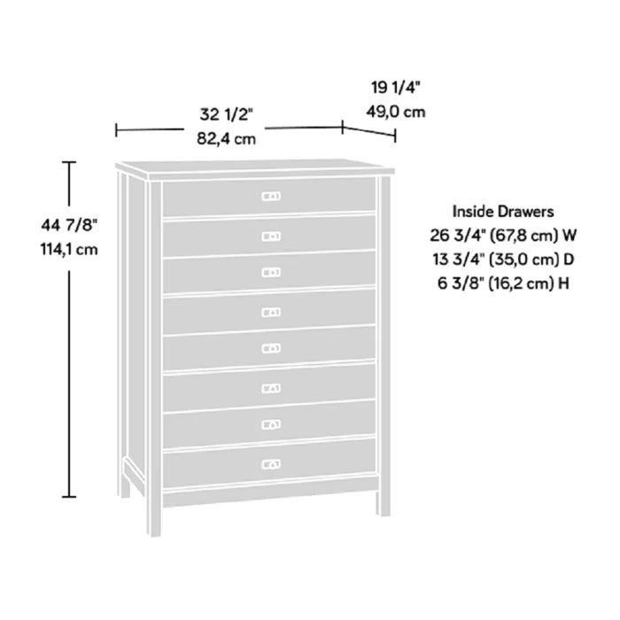 Solid Wood Brandeis 4 Drawer 32'' W Chest Perfect Organize