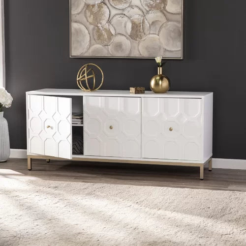 Brandsmere 59'' Wide Buffet Table Mix of Solid and Engineered Wood
