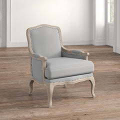 Bransford 29'' Wide Armchair Gray Wood finish for Antique Appeal