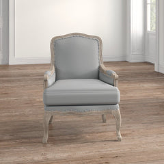 Bransford 29'' Wide Armchair Gray Wood finish for Antique Appeal