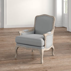 Bransford 29'' Wide Armchair Gray Wood finish for Antique Appeal