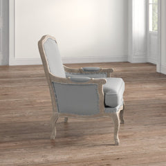 Bransford 29'' Wide Armchair Gray Wood finish for Antique Appeal