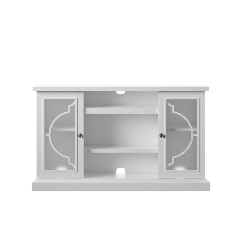 White Braydon TV Stand for TVs up to 60" Engineered Wood and Showcases