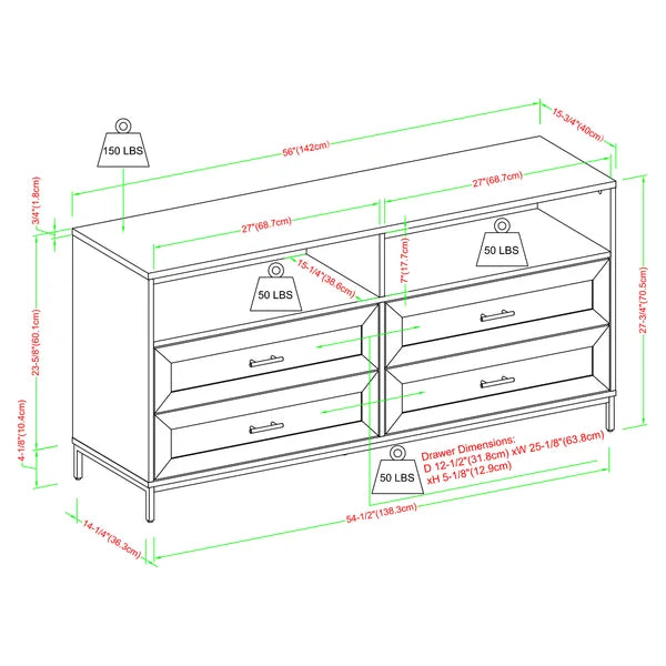 Braylee TV Stand for TVs up to 60" Adds Storage and Style to your Living Room