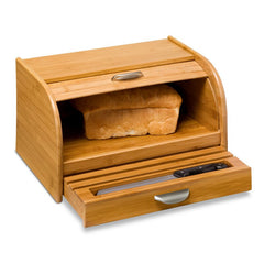 Bread Box Wood BPA Free 1 Lids Container Home Indoor Accessories